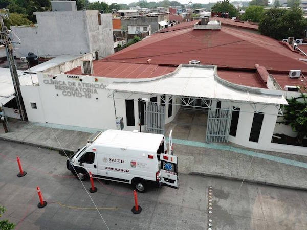 Cierran vialidad para mejorar operación de la clínica COVID Tapachula