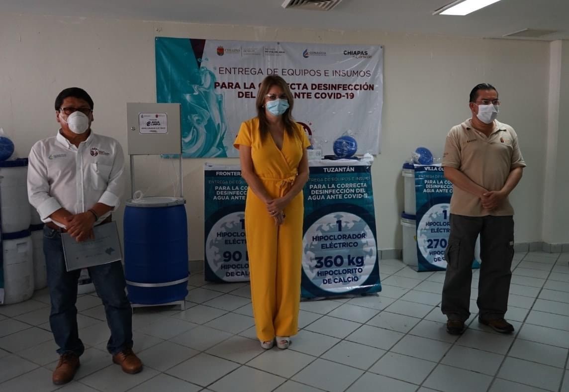 Ayuntamiento de Tapachula recibe donación de hipoclorito de sodio para sanitización