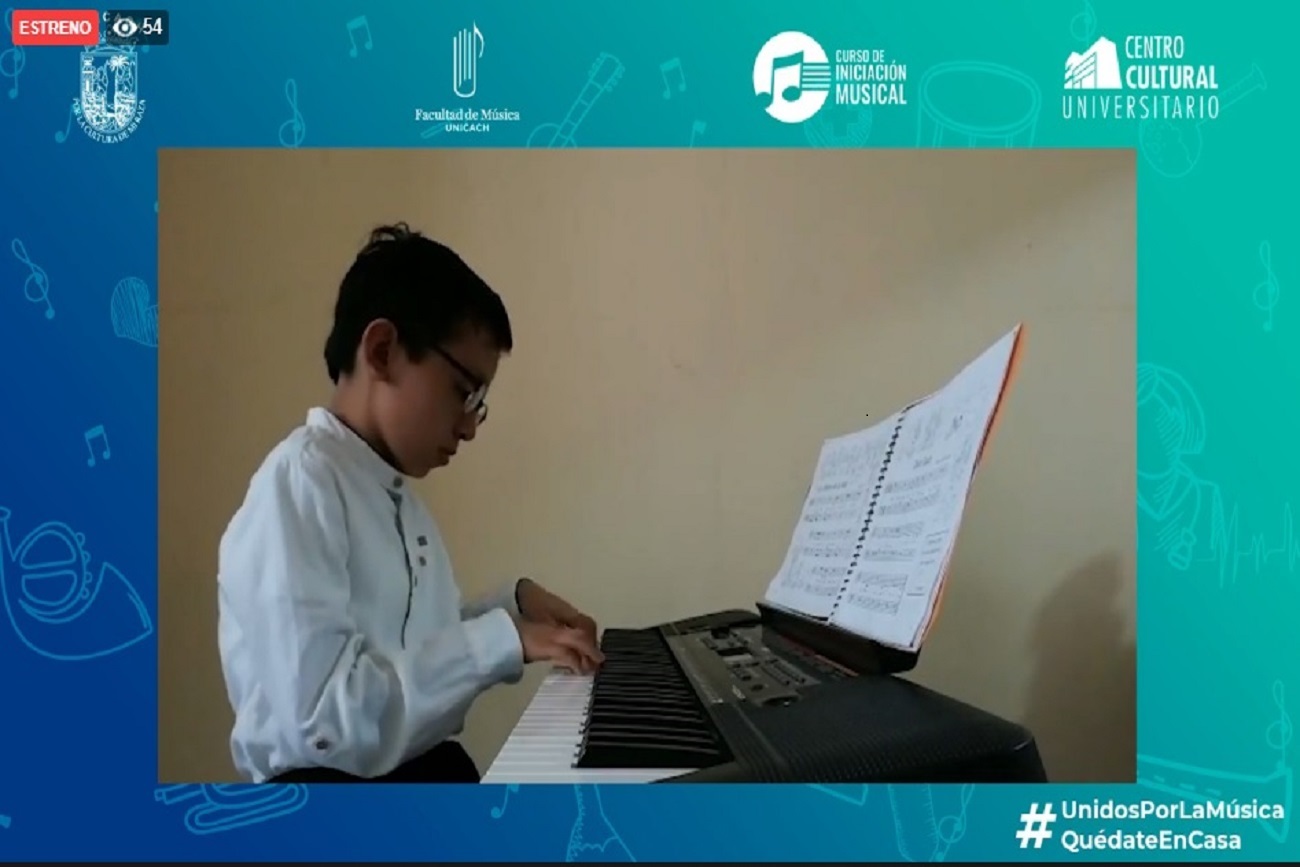 Imparte UNICACH clases virtuales de música a más de 200 niños y niñas