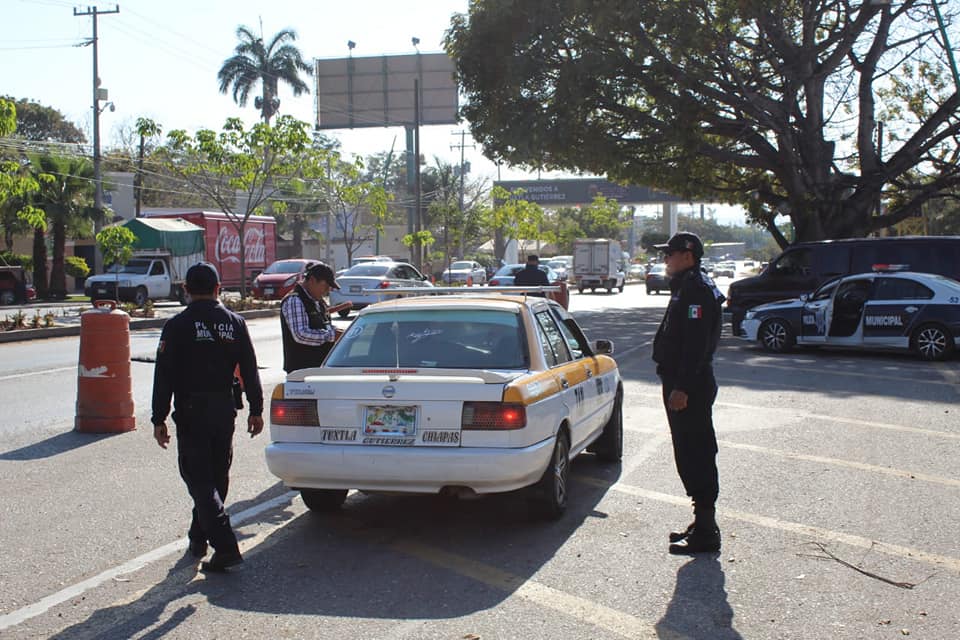 Multan a 130 conductores de transporte público en Tuxtla Gutiérrez