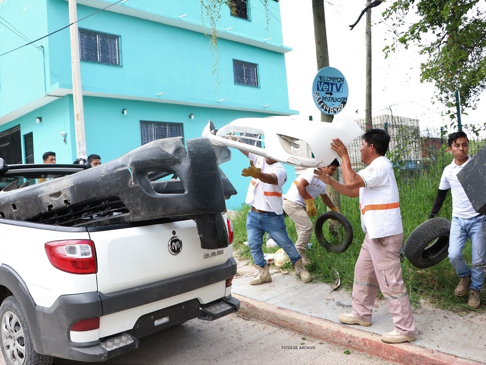 Anuncian jornada de descacharramiento y levantamiento de escombros en Tuxtla