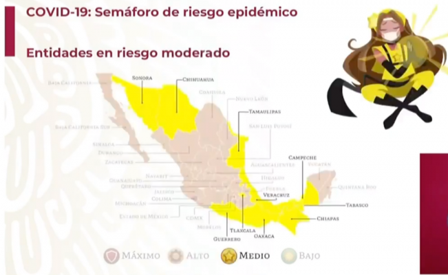 Chiapas transitará a semáforo amarillo el próximo lunes