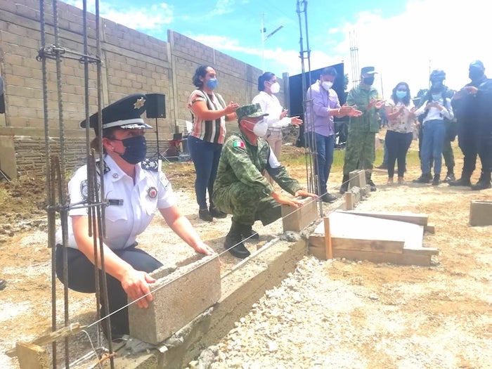 Inicia construcción del cuartel de la Guardia Nacional en Bochil