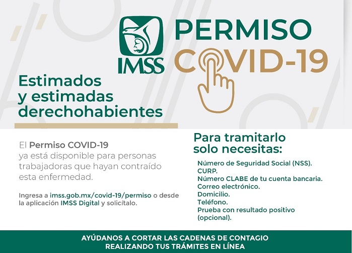 Llama IMSS Chiapas a derechohabientes tramitar Permiso COVID-19 a través de aplicación IMSS Digital y sitio oficial del Seguro Social