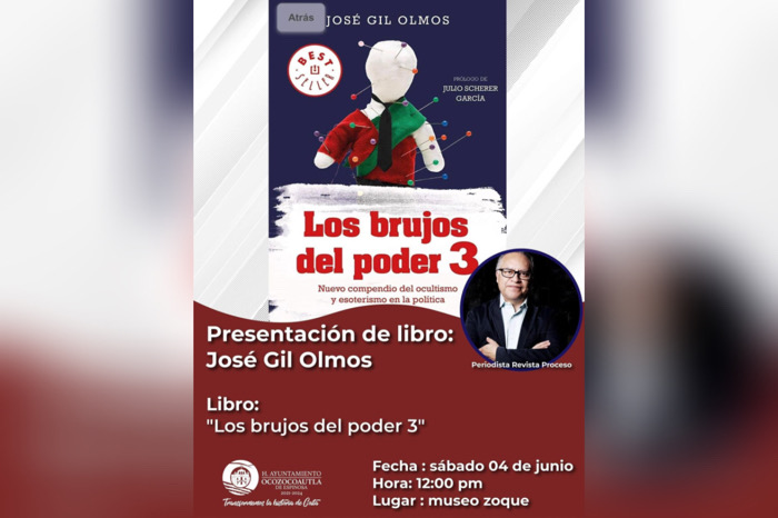 José Gil Olmos presentará libro en Chiapas
