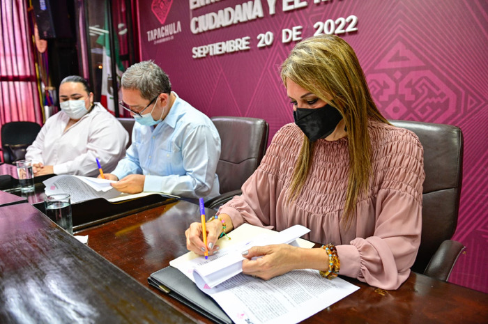 A través de Convenio de colaboración, el IEPC y el Ayuntamiento de Tapachula, impulsarán la participación ciudadana y la educación cívica