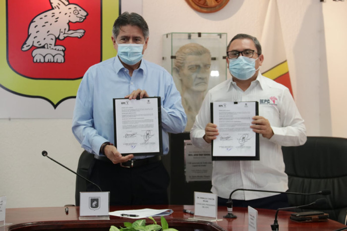 Con firma de convenio, promoverán IEPC y Ayuntamiento de Tuxtla Gutiérrez la participación ciudadana y la educación cívica