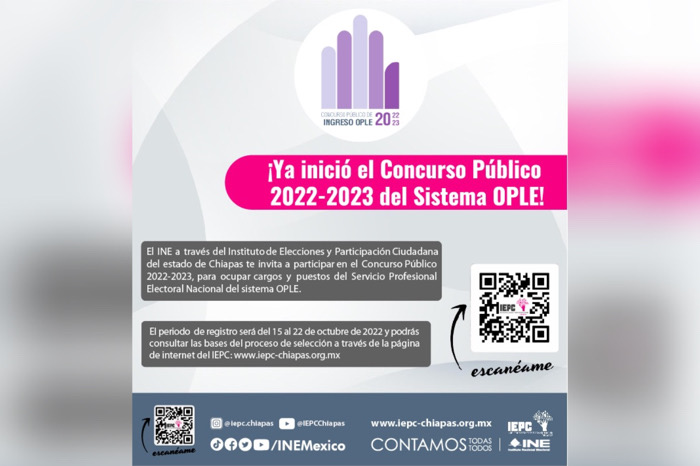 El IEPC te invita a participar en la Convocatoria del Concurso Público 2022-2023 del Servicio Profesional Electoral Nacional del sistema de los OPL