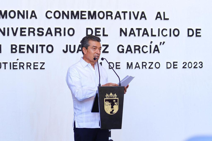 Conmemora Congreso de Chiapas 217 aniversario del natalicio de Benito Juárez