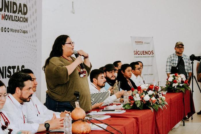 La Secretaria General del CEN de Morena, Citlalli Hernández, toma protesta a comités seccionales en Chiapas