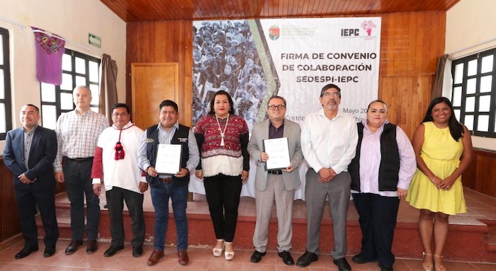 Firman IEPC y SEDESPI Convenio de Colaboración para fortalecer la cultura cívica, de participación ciudadana y democrática entre los pueblos indígenas