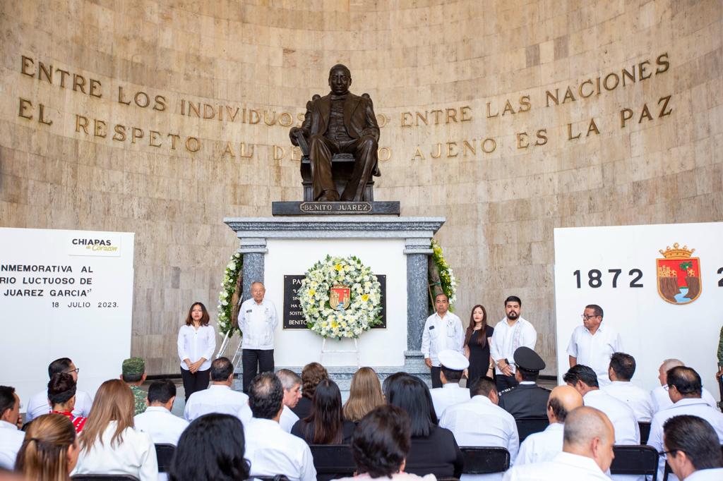 Congreso del Estado honra memoria de Benito Juárez en CLI aniversario luctuoso