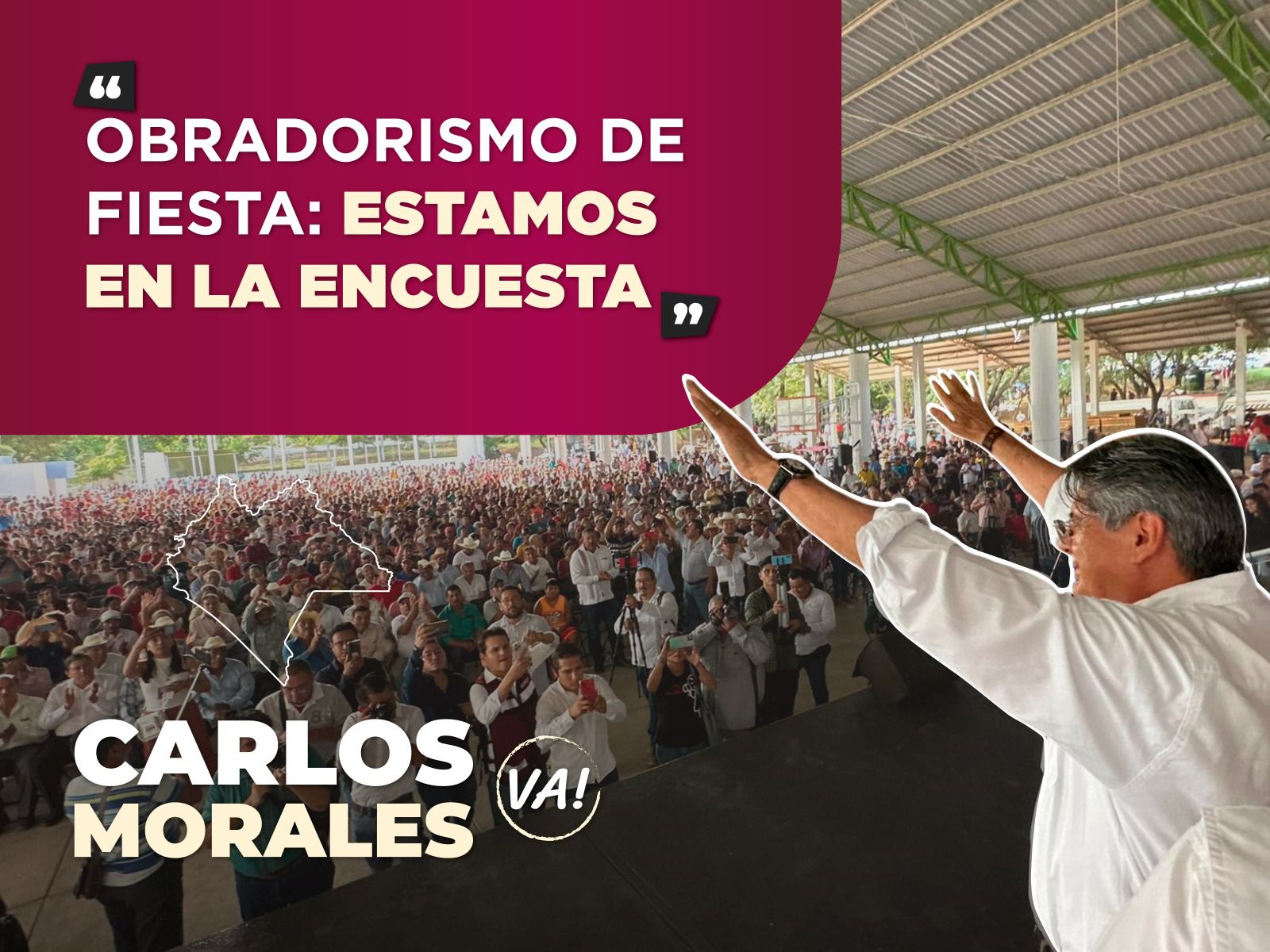 El Obradorismo está de fiesta porque estamos en la encuesta: Carlos Morales