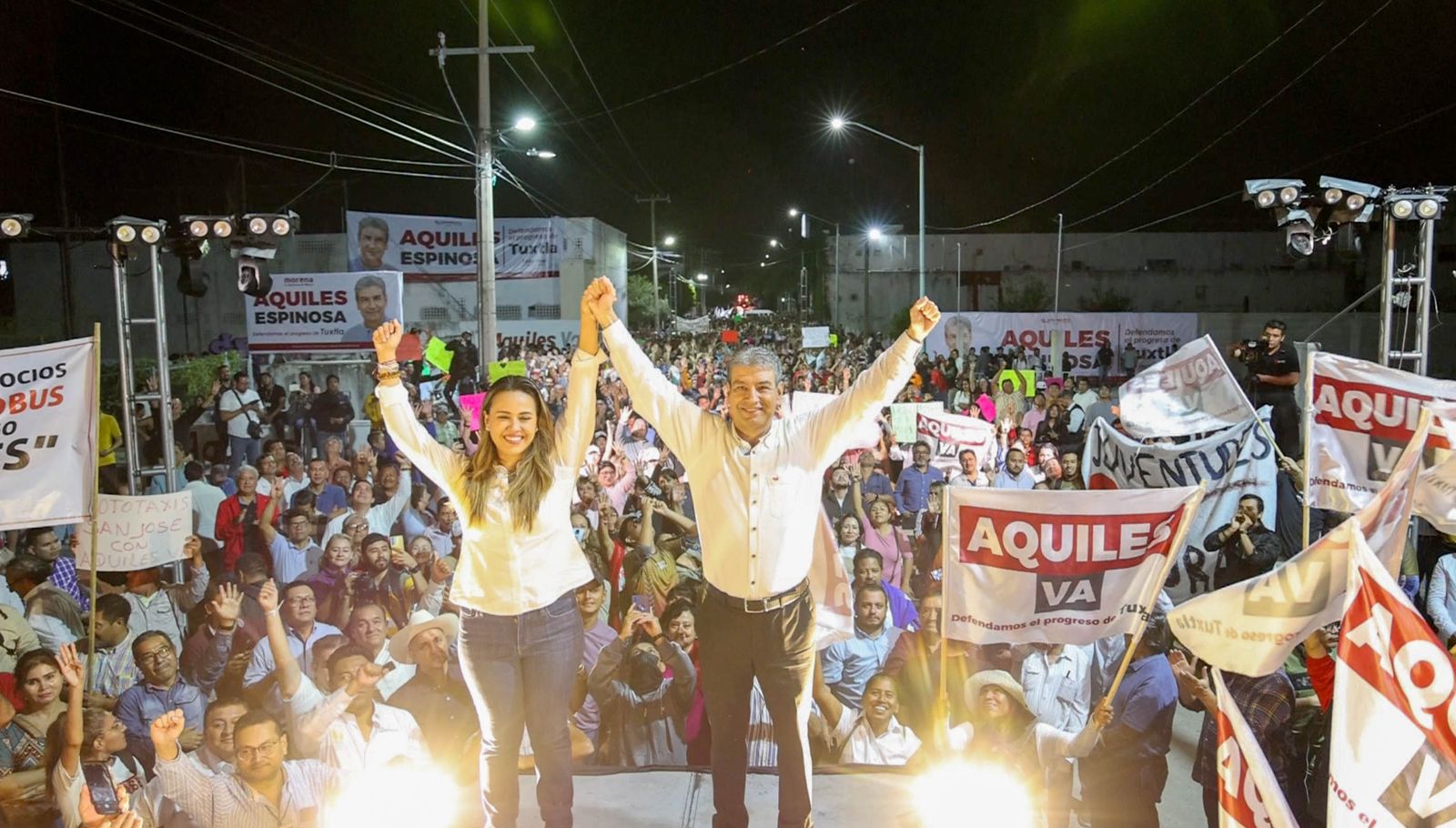 Ante miles de tuxtlecos, Aquiles Espinosa se compromete a dar continuidad al progreso de Tuxtla