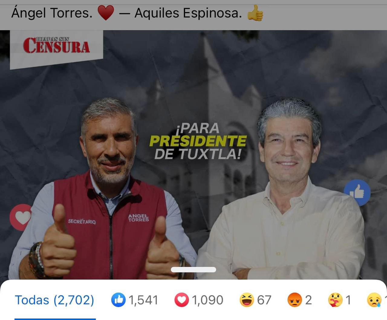 Aquiles Espinosa le gana a Ángel Torres en encuesta