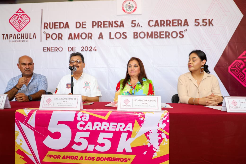 Ayuntamiento de Tapachula invita a la carrera 5.5 K “por amor a los bomberos”