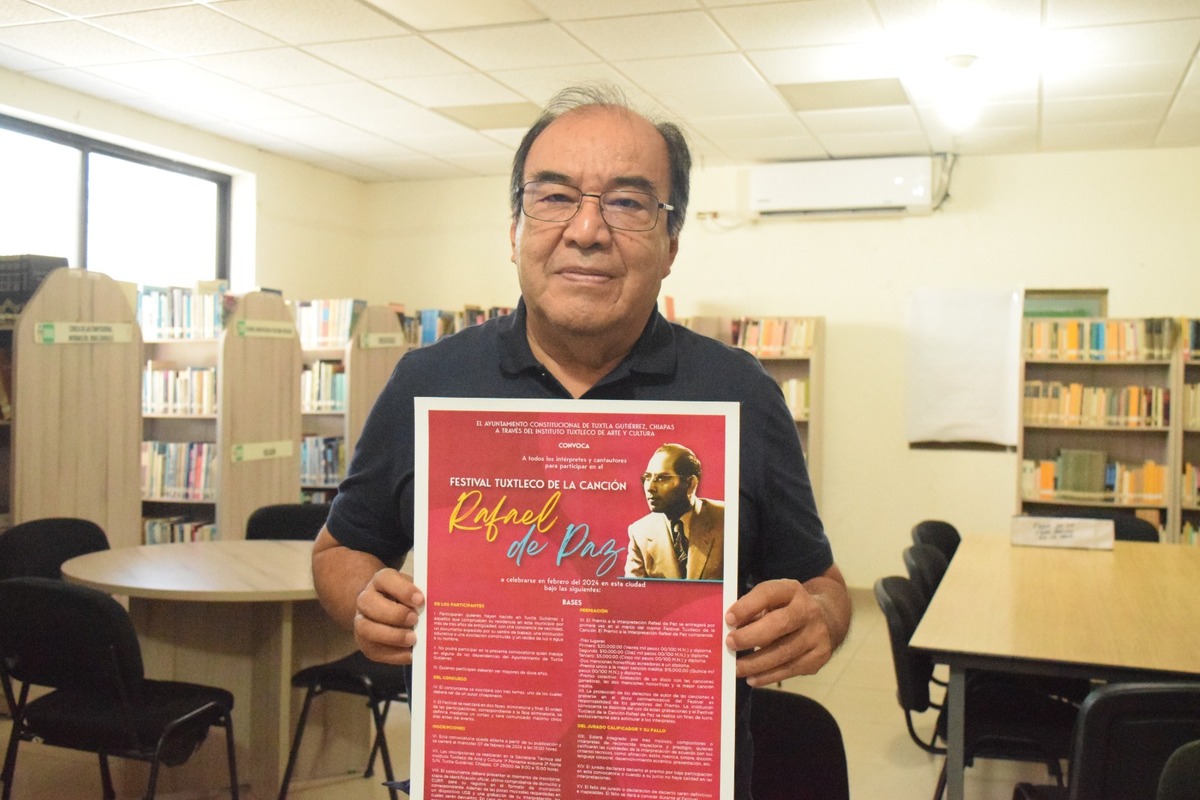 Convocan al Primer Festival Tuxtleco de la Canción “Rafael de Paz González”