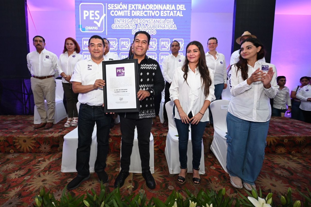 PES inviste como su candidato al gobierno de Chiapas a Eduardo Ramírez