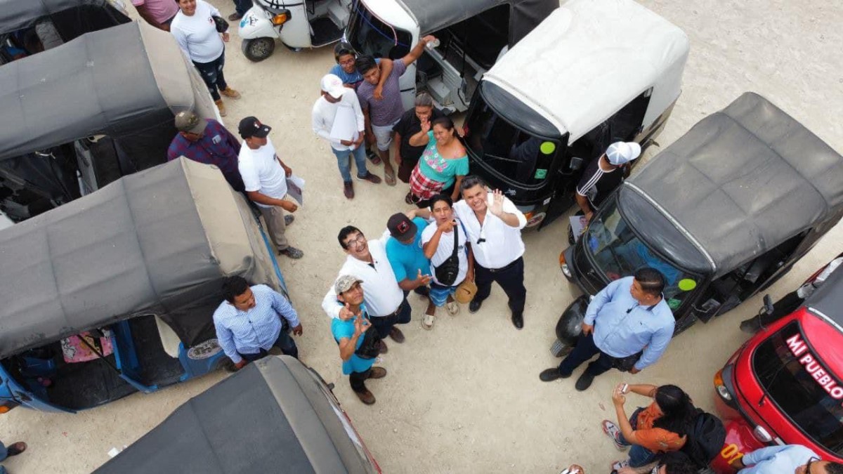 Mototaxistas de San José Terán manifestasron su respaldo a Willy Ochoa