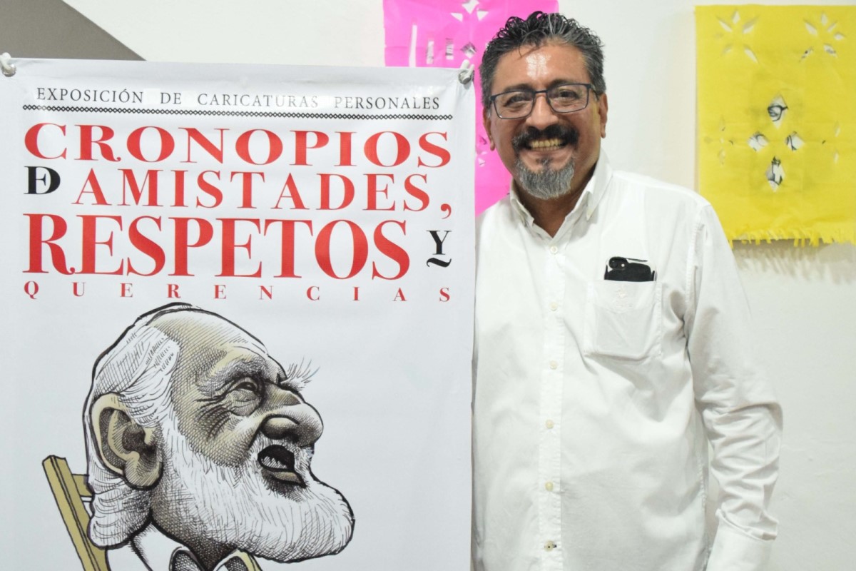 Enrique Alfaro presenta colección de caricaturas de la vida cotidiana de Chiapas