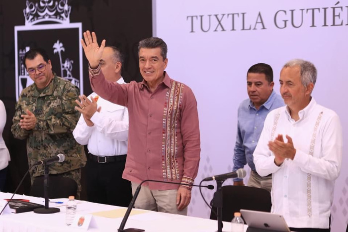 Rutilio Escandón y titular de Cenapred, Enrique Guevara, encabezan Sesión del Consejo Estatal de Protección Civil