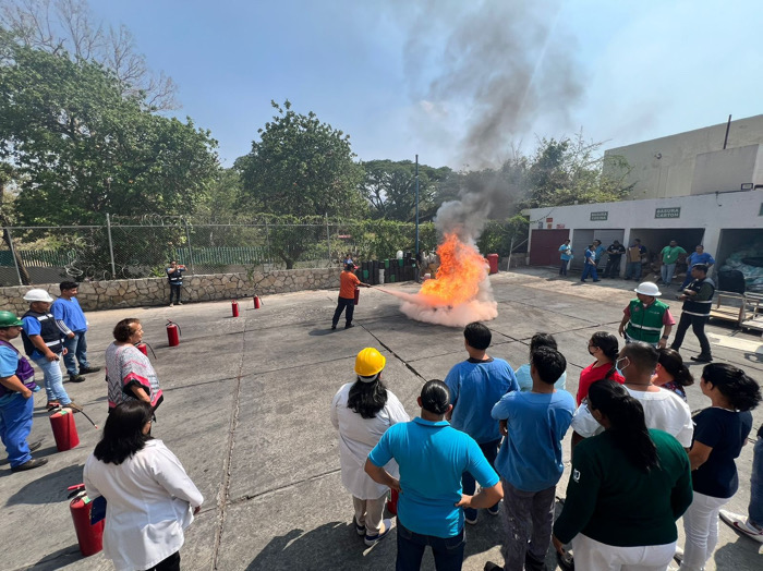 Realiza IMSS Chiapas simulacro de conato de incendio en el Hospital General de Zona No. 2