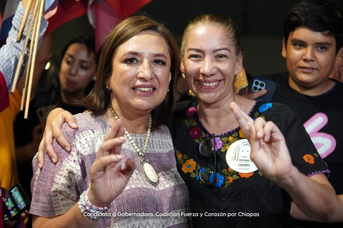 Olga Luz Espinosa recibe a Xóchitl Gálvez y a Jesús Zambrano, en la perla del Soconusco