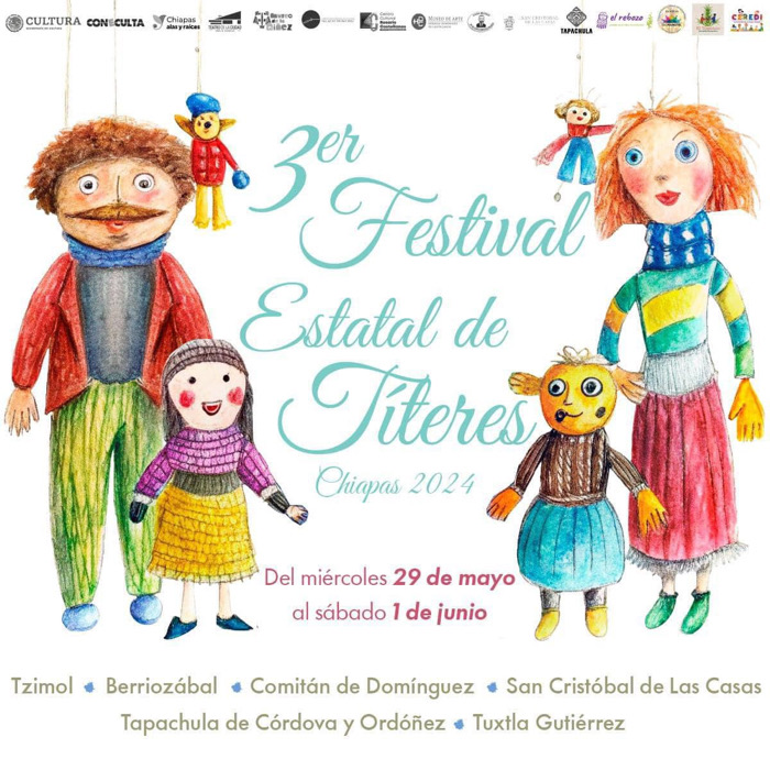 3er Festival Estatal de Títeres Chiapas 2024: un encuentro para disfrutar en familia