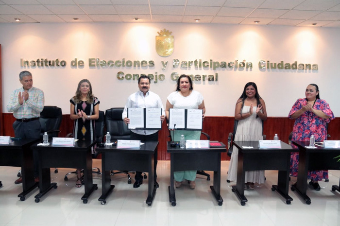 Firman IEPC y CANIRAC, convenio para fomento del voto libre, informado y razonado en la Jornada Electoral