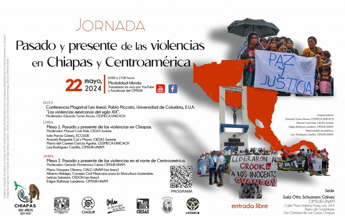 Realizarán Jornada académica de reflexión sobre la violencia en Chiapas y Centroamérica