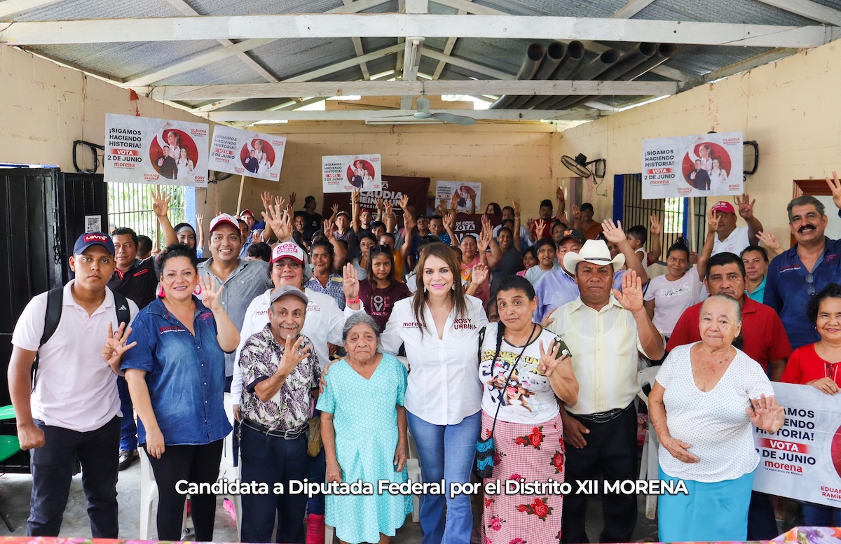 Propuestas humanistas de Rosy Urbina despiertan interés en habitantes de la Frontera Sur
