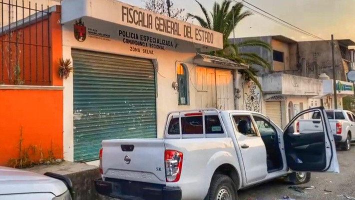 Vandalizan instalaciones de la Policía de Investigación en Palenque