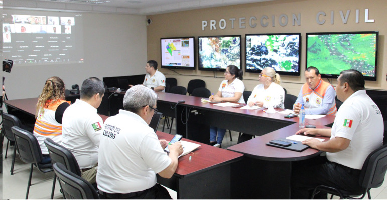 Ante la temporada de lluvias se mantiene coordinación interinstitucional a través del Comité Estatal de Emergencias