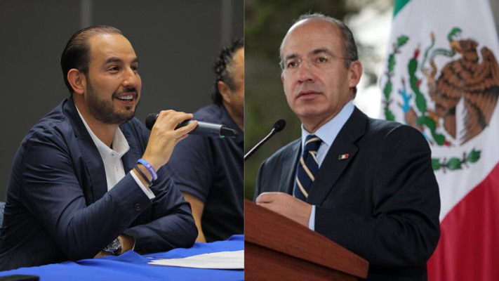 Marko Cortés y Felipe Calderón se culpan mutuamente por la caída del PAN