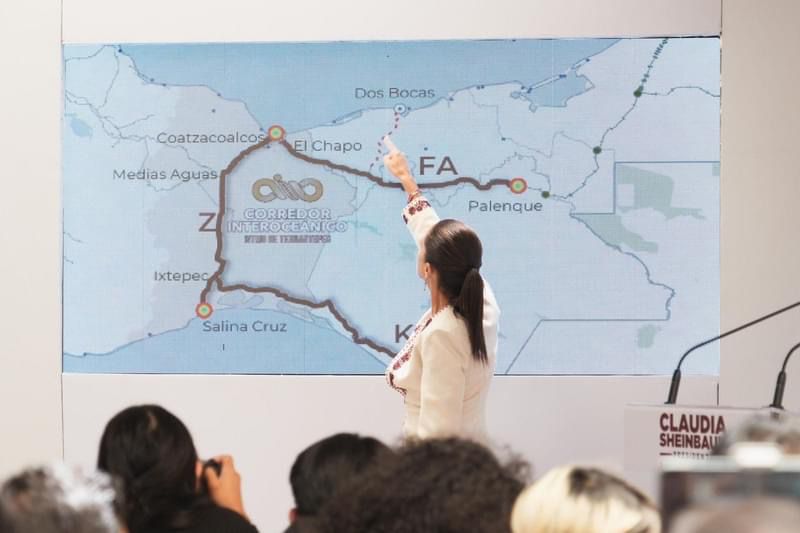 Sheinbaum anuncia ampliación del Tren Maya y del Tren Interoceánico