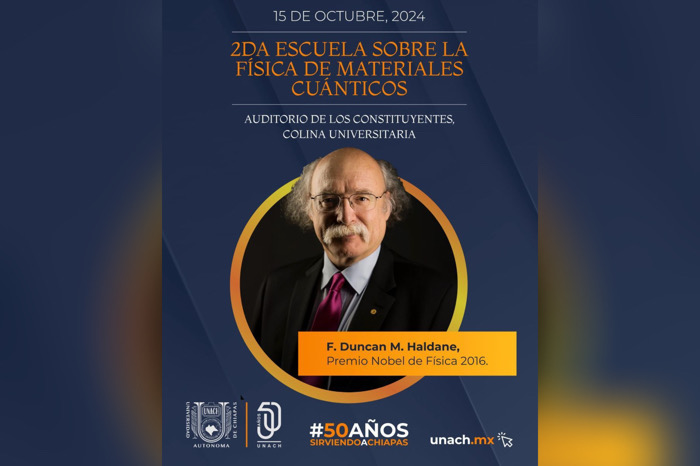 Se presentará en la UNACH el Premio Nobel de Física F. Duncan M. Haldane