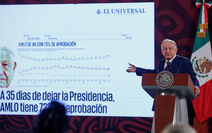 AMLO cierra su sexenio con 73% de aprobación ciudadana