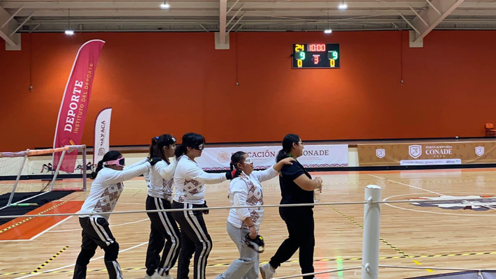 Selección chiapaneca de Golbol femenil gana bronce en Paranacionales Conade 2024