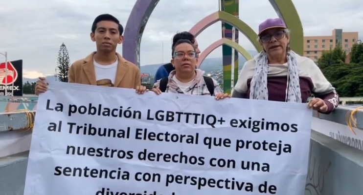 Colectivos LGBTTTIQ+ en Tuxtla protestan contra la designación de Sahara Munira