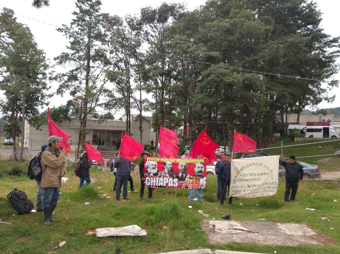 Piden libertad para defensores indígenas en manifestación en San Cristóbal