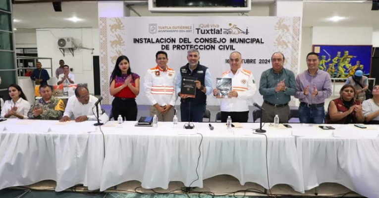 Instala Gobierno de Tuxtla Consejo Municipal de Protección Civil