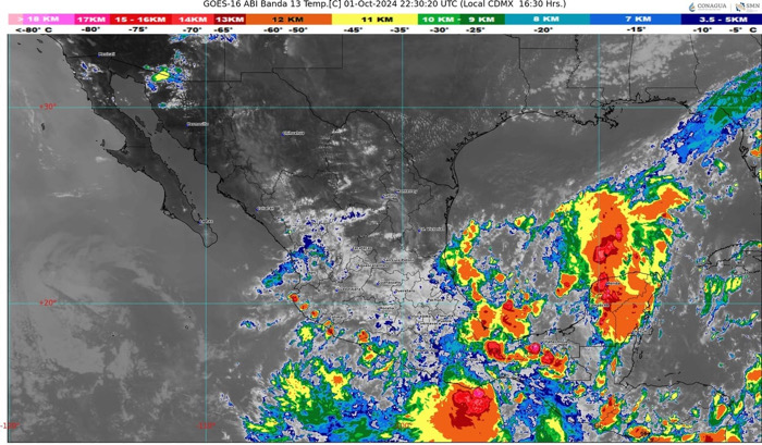 Comité Estatal de Emergencias emite llamado a la prevención ante pronóstico de lluvias intensas a torrenciales por depresión tropical Once-E