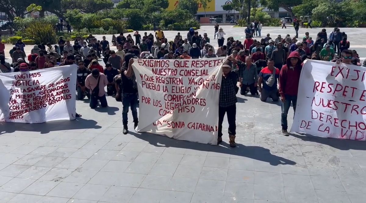 Pobladores de Pantelhó retiran plantón en sin lograr acuerdos