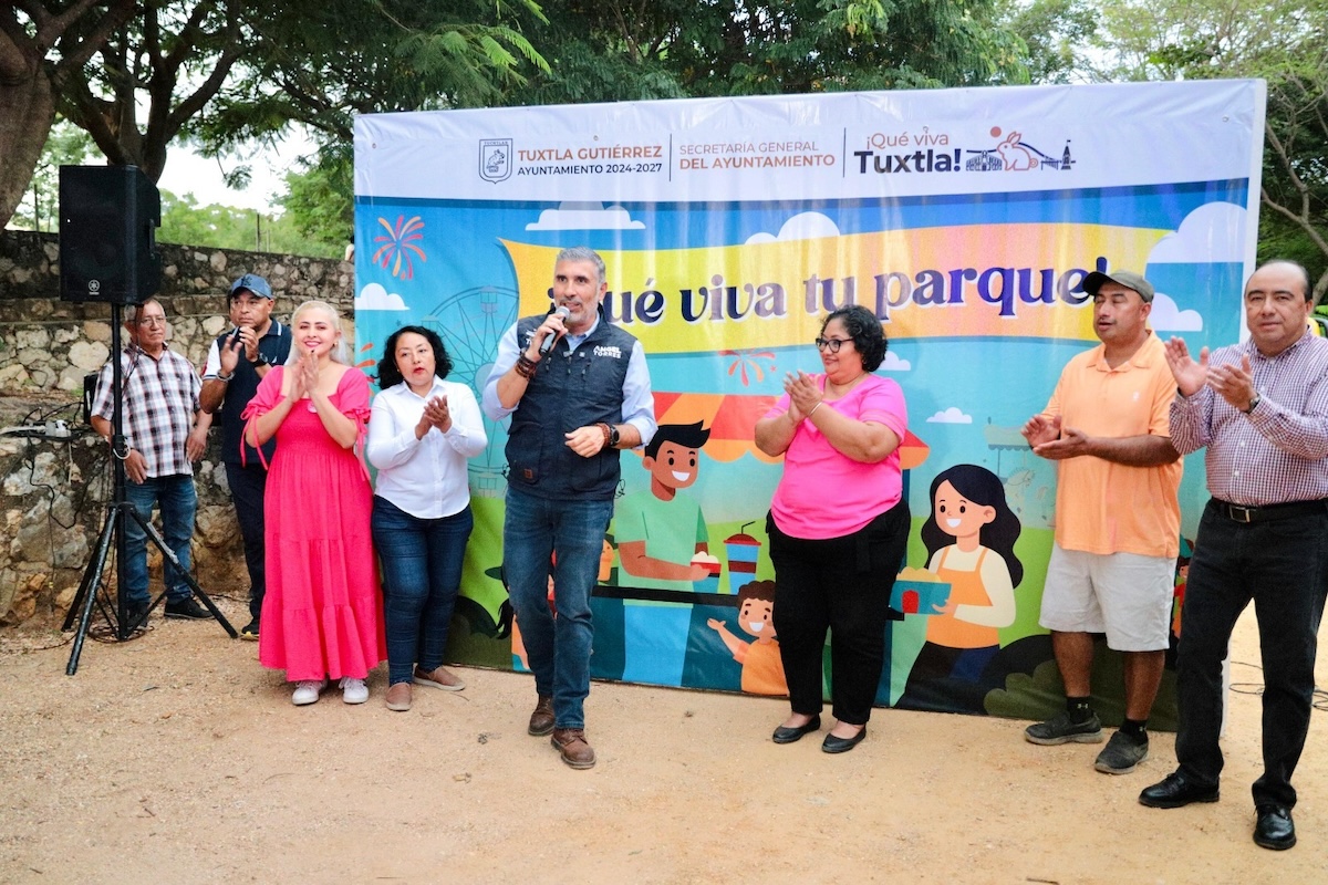 Arranca Angel Torres el proyecto “Qué viva tu parque”, en Tuxtla