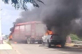 Violencia en Tabasco deja dos policías heridos y vehículos incendiados