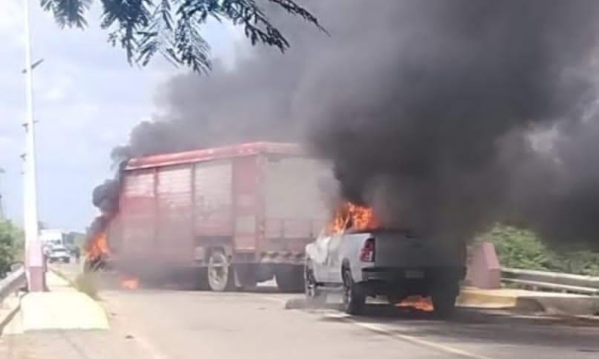 Violencia en Tabasco deja dos policías heridos y vehículos incendiados