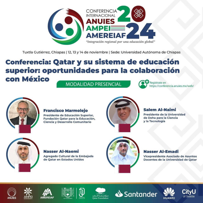 Ponentes de talla mundial en la Conferencia Internacional ANUIES-AMPEI-AMERIAF 2024