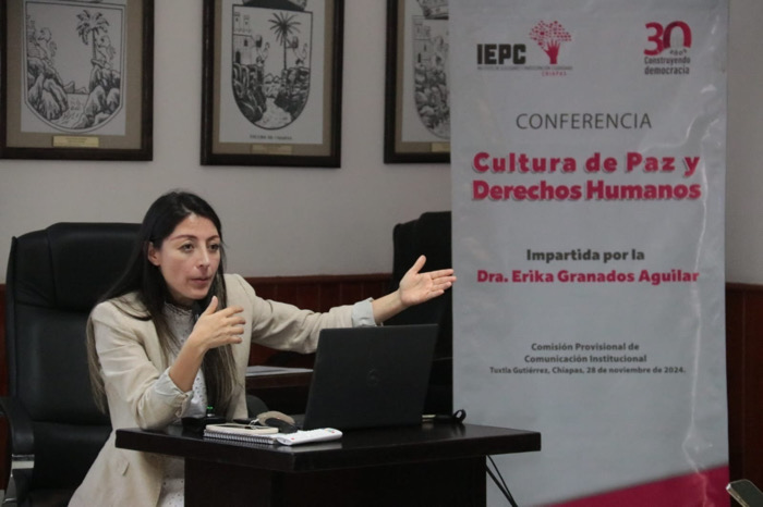 Realiza IEPC Conferencia: “Cultura de Paz y Derechos Humanos”