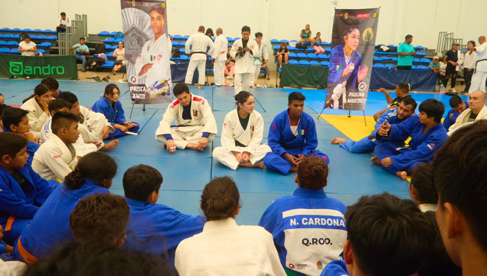 Judocas olímpicas encabezan campamento en el auditorio “Chiapas de Corazón” del Instituto del Deporte