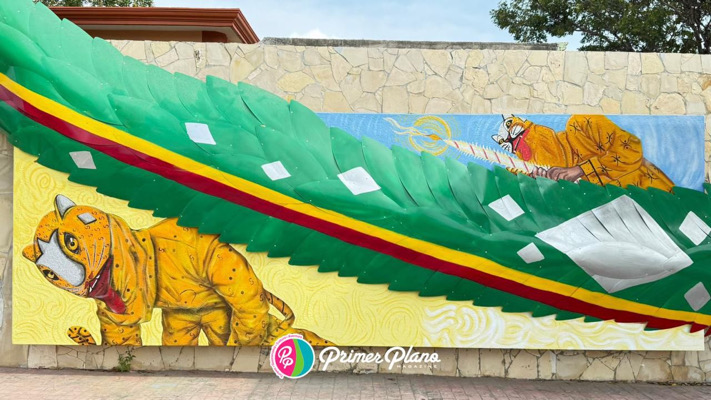 Destacan cultura y tradición en los murales del andador Nambimba en Suchiapa